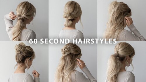 6 60 SECOND HAIRSTYLES â¨ Cute Hairstyles For Long Hair - YouTube