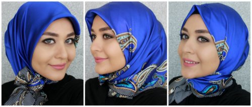 3 Turkish Inspired Hijab Styles - Square Silk Scarf from Armine | Muslim Queens by Mona - YouTube
