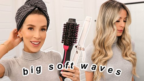 BIG SOFT WAVES: FINE TO BIG & BOUNCY HAIR ROUTINE | leighannsays - YouTube