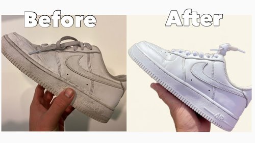 HOW TO CLEAN YOUR AIR FORCE 1'S AT HOME FOR FREE - YouTube
