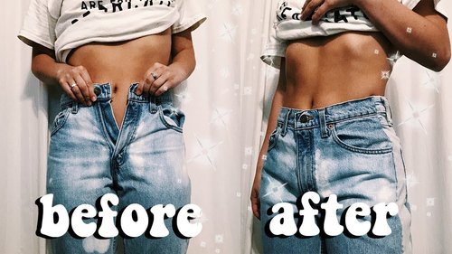 DIY: how to make jeans bigger - YouTube