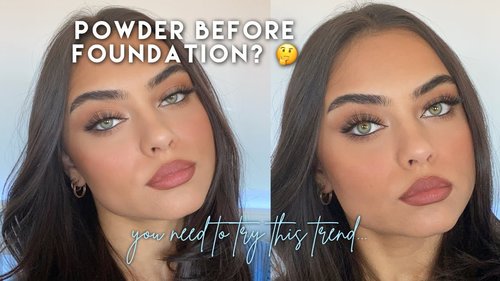 POWDER BEFORE FOUNDATION TECHNIQUE? Watch this! - YouTube