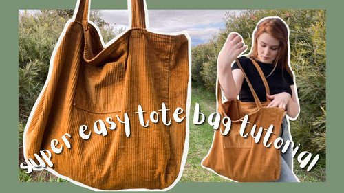How to make an *easy* DIY oversized tote bag! - YouTube