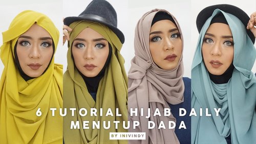 6 Tutorial Hijab Pashmina Menutup Dada | Hijab Bubble 2 Meter | IniVindy - YouTube