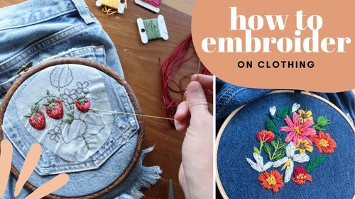 How to Embroider On Clothing : Tips and Tricks and Product Recommendations! - YouTube
