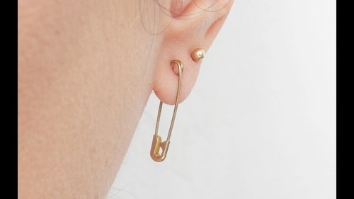 DIY Safety Pin Earrings - YouTube