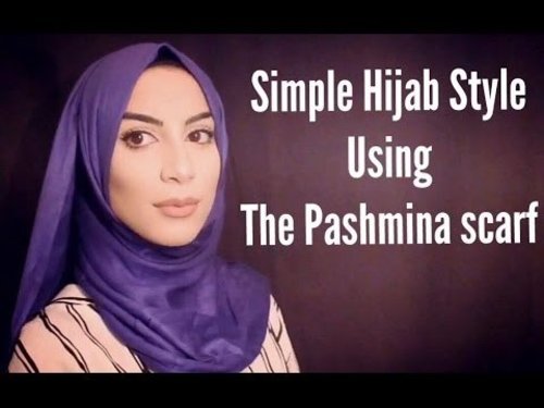 Simple Hijab Style!  (Using Pashmina Scarf) - YouTube