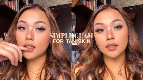 simple glam makeup routine for morena / tan skin. â¨ beginner friendly! - YouTube
