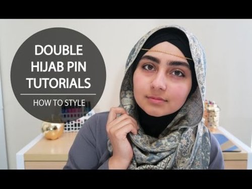 TUTORIAL: HOW TO STYLE DOUBLE HIJAB PINS - YouTube