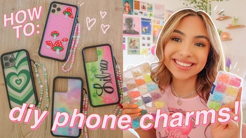 HOW TO MAKE TRENDY DIY PHONE CHARMS! - YouTube