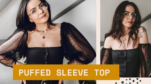 DIY Puffed Sleeve Top Thrift Flip | Owlipop DIY - YouTube