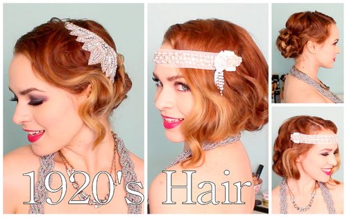 1920's Faux Bob, and Updo Tutorial!! - YouTube