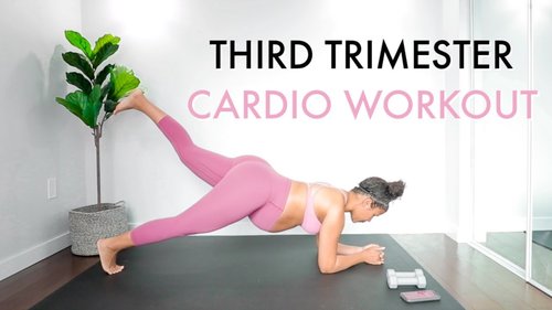 3rd Trimester Pregnancy Workout - Low Impact Cardio at Home | Suitable for All Trimesters - YouTube