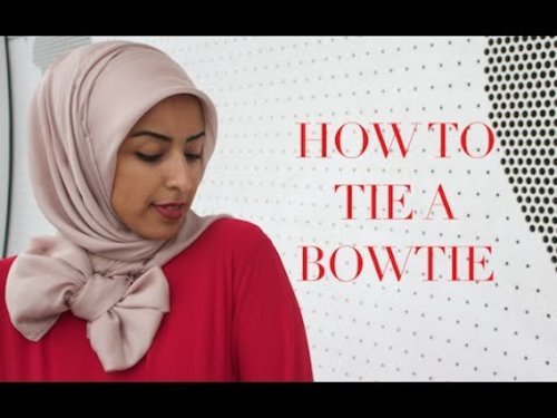 HOW TO tie a BOWTIE hijab style -  [Thehijabstylist.] - YouTube