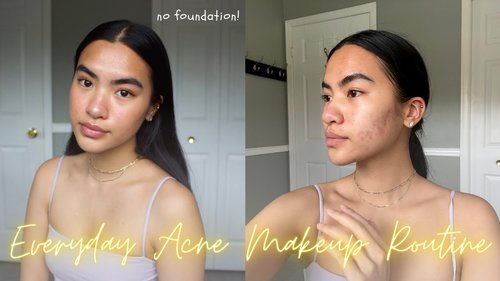 natural everyday acne makeup routine (for acne, textured skin & post inflammatory pigmentation) - YouTube