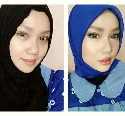 Love te result! Big thank's to @bugnanirwana for my #makeup today. 
#siapkondangan #beforeandafter #beautiful #clozetteid @clozetteid @getthelookid #lovely #bloggerbabe #bloggermon #happy #holiday