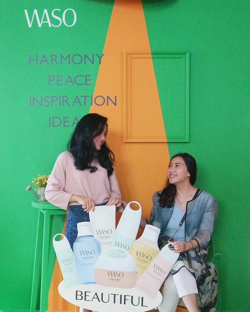 Attending Waso @shiseidoid event with my sister @sophie.tahir ✨ so in love with Waso skincare products 💖 can't wait to try 'em all 💖 #mynaturalexpression #shiseidoidn @mynaturalexpression