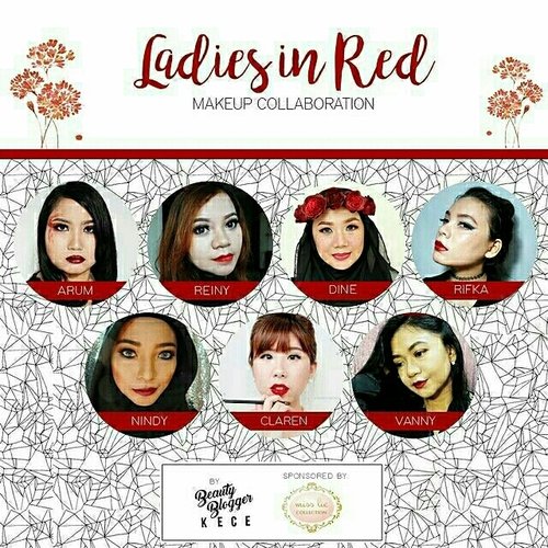 Full Team. Beuty Blogger Kece Makeup Collaboration. Ladies in Red!