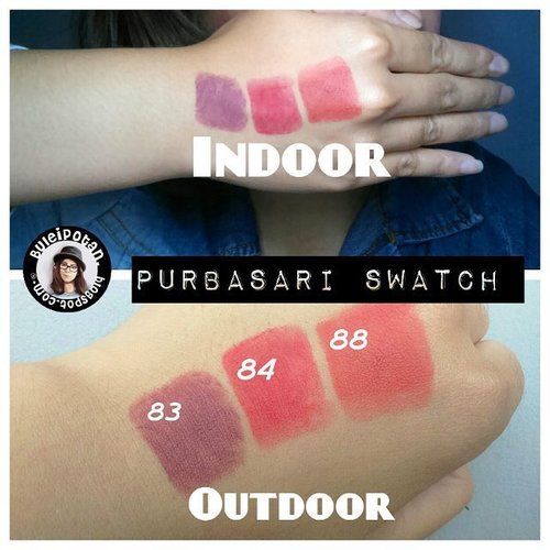 One SWATCH!
Writing Local Brand that shocking ur MIND. LIPSTICK Color Matte .great #matte lipstick with #Cheap price. Go cekidot

http://buleipotan.blogspot.co.id/2015/10/purbasari-lipstick-color-matte-lipstik.html

#clozetteID #clozettebeauty #beauty #matteLipstick #indonesiabeautyblogger #ReviewPurbasari #lipstikjunkie #instabeauty #instagood #lipstikPurbasari #amethyst #pirus #ruby