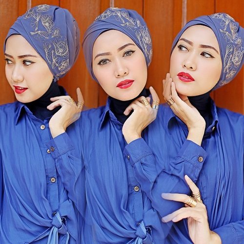 Happy Monday!! My new turban style, find my tutorial at Clozette Indonesia on my blog luluelhasbu.blogspot.com #clozetteid || Scarf from @kamiidea || top from @elhasbu || and my #makeup using @wardahbeauty