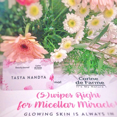 (S)wipes right for micellar miracle event with @sociolla @beautyjournal @corinedefarme_id !

#BeautyJournal #corinedefarmexbeautyjournal 
#CorineDeFarme 
#BeautyJournal 
#MicellarLotion #MicellarWipes #beauty  #instamakeup #skincareproduct #wakeupandmakeup #beautyblogger #skincare #instagood #instabeauty #hairstyle  #ilovemakeup #clozette #clozetteid  #facialtreatment #healthyskin #bareface #ad  #sp  #TasyaSkincareRoutines