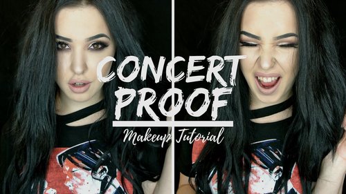 CONCERT PROOF MAKEUP | Affordable Glam Tutorial - YouTube