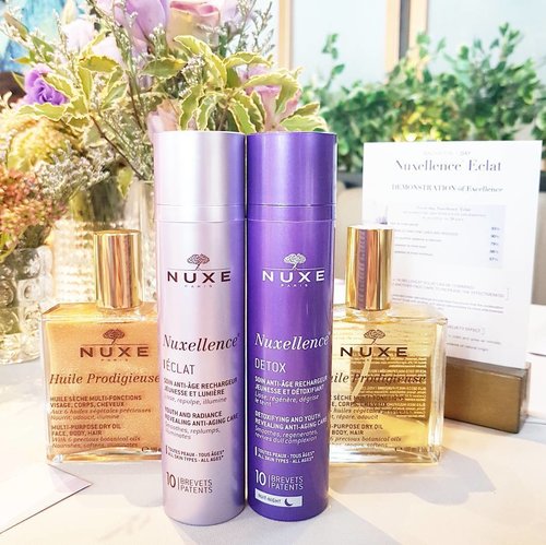 New anti aging products from @nuxeindonesia
Nuxellence Eclat for Day
Nuxellence Detox for Night

#nuxeid #clozetteid #skincare #nuxe