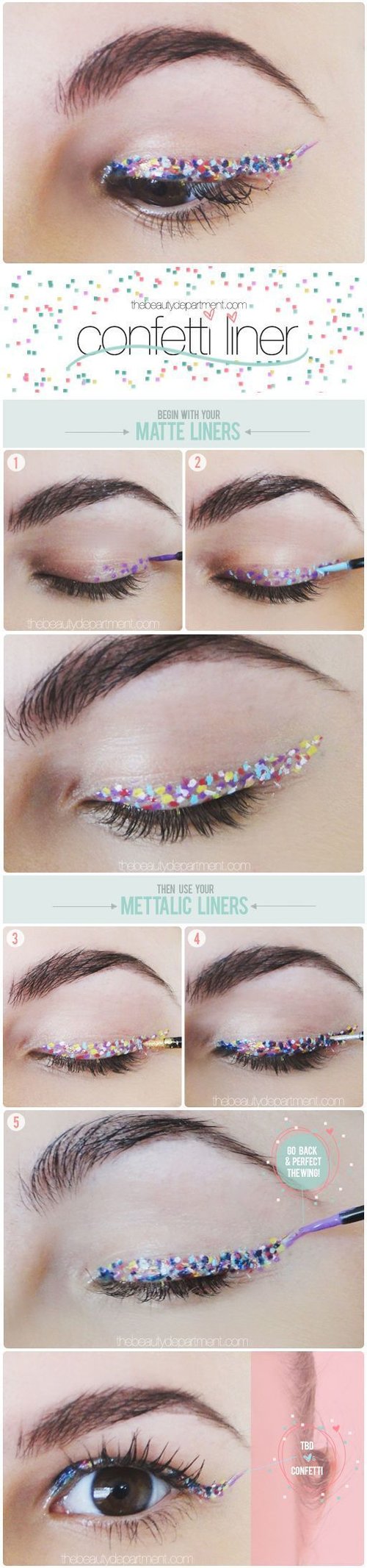 Make your own confetti liners