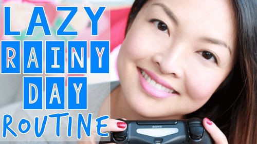 Lazy Rainy Day Routine and Makeup! - YouTube