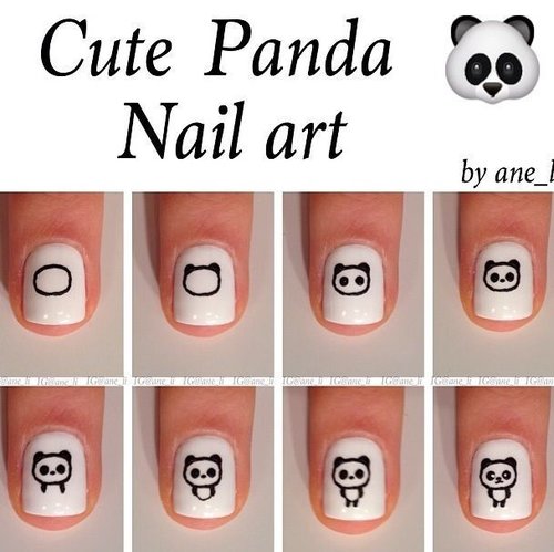 Panda!! nail art