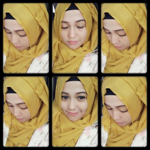 my style hijab in yellow  rawis shawl.. 
