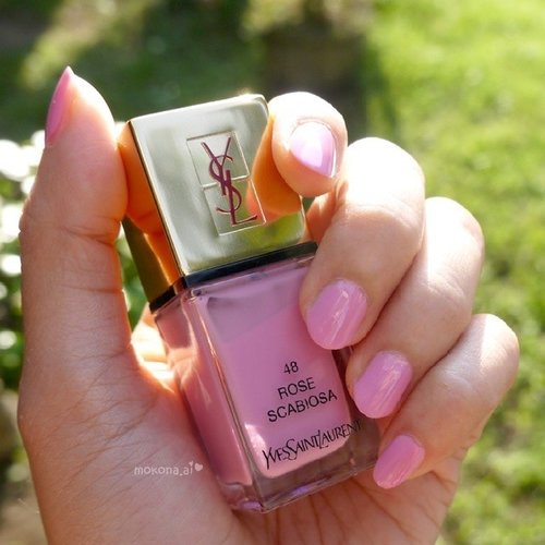  #YSL La Laque Couture nail polishes in 48 Rose Scabiosa from #Spring2014 collection💅#nailcolor #rosescabiosa #femaledaily #clozetteid #clozettedail... Read more →