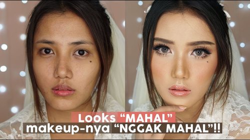 Bridal Makeup Flawless Tutorial Pakai Produk Drugstore di wajah Indonesia - YouTube