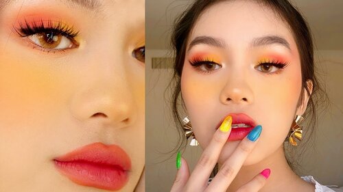 CHILI MANGO MAKEUP ð¥­ + YELLOW BLUSH ð - YouTube