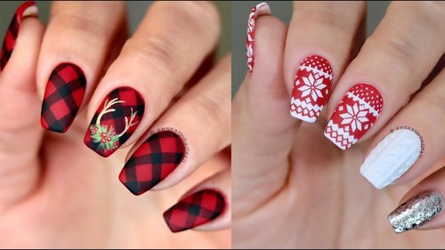 20+ Easy Christmas Nail Art Designs for short nails â How to Paint your Nails!| Fashion By Girls - YouTube