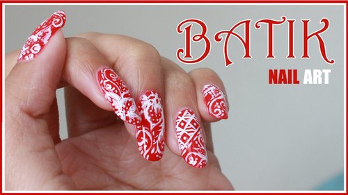 BATIK Nails | Indonesia Independence Day Nail Art - YouTube