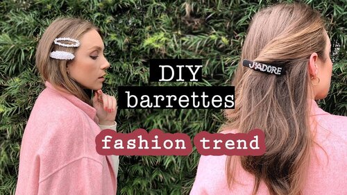 TREND: DIY HAIR BARRETTES (easy & chic) // Hair Accessories Tutorial - YouTube