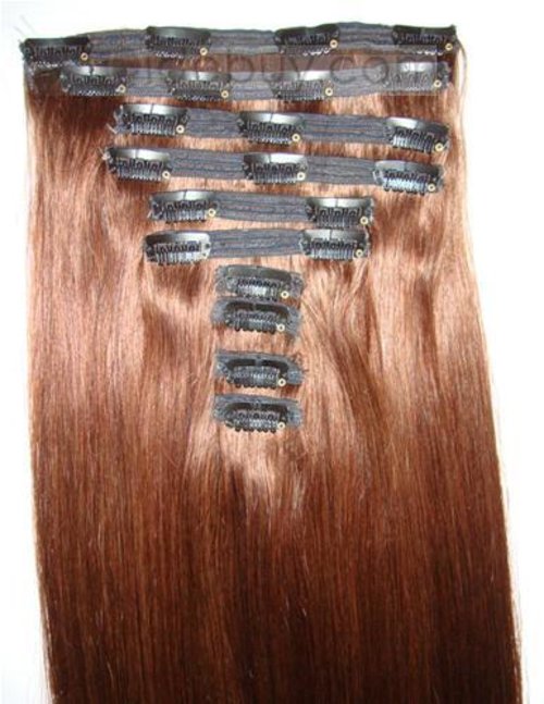 Top Quality Custom Clip in Hair Extension about 20inches 100%Human Hair For Full Head  : Tidebuy.com