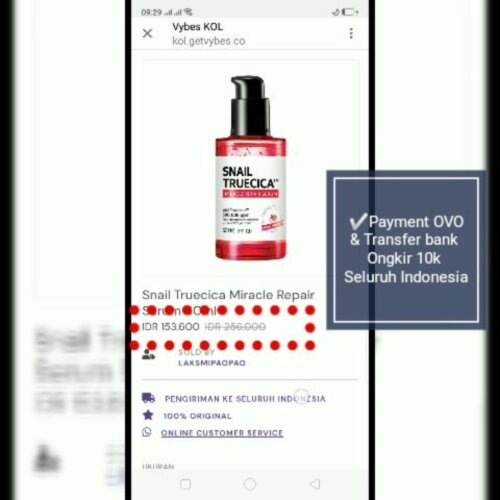 Flash sale 1&2 Des!Some By Me Snail Truecica Miracle Repair Serum disc. 50% jadi Rp 153.600 & Toner AHA BHA 149.400.Hi gaes.. Ku mau ngeracyuuun!!!Ada skincare yg mampu memulihkan bekas luka dengan cepat, meratakan permukaan kulit, memperkecil pori2, mengurangi bintik hitam & merilekskan kulit wajah..!!!Fyi, Skin care ini berasal dari Korea, dengan main ingredientnya adl Musin Black Snail juga BHA dari Ekstrak Kulit Willow yang menurut penelitian para dokter, memiliki manfaat yg sangat baik..First impression, packagingnya travel friendly, mudah diaplikasikan dengan pump & yg bikin aku jatuh cinta karena packagingnya yg berwarna merah & gel berwarna putih bening dengan harum bunganya terasa nyaman, setelah pemakaian akan memberikan efek kulit lembut, segar & ringan but lumayan sticky..Cocok untuk teman2 yg memiliki jenis kulit Asia, bagus banget untuk kulit kering, juga aman bagi kulit berminyak karena gel-nya cepat terserap pada kulit.Link cek di link bio ku ya 💕Ongkir 10rb seluruh Indonesia ❤️.#love #skincareroutine #olshopjakarta #skincareoriginal #somebymeoriginal #somebymidiskon #somebyme #flashsale #clozetteid