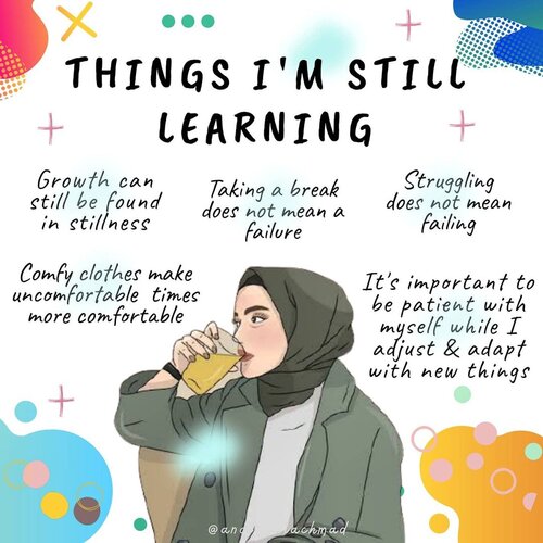 Life is A Learning Process 💕Well I agree to that, we learn everything in everyday. Dari hal sederhana hingga hal yang cukup complex & complicated.Pasti ada masanya di puncak teratas dan saatnya harus melalui masa terpuruk hingga batas bawah kehidupan yang gelap.But it's okay dear, you are not born to be perfect in ever way of life. Justru kegagalan, kekecewaan, stagnant, hingga pencapaian tertinggi adalah masa dimana kamu harus extra belajar dalam mensyukuri apa yang sudah Allah berikan dalam hidupmu. Proses yang menjadikanmu kuat ditempa apapun & semakin merunduk memohon ampun pada pemilik hidup saat manusia lain memuja atas hal yang mungkin membuatmu menjauh dari yang namanya "bersyukur". Yuk belajar lagi, genggam ilmu yang Allah berikan, berbagi bukan menggurui apalagi mendikte, dan yang terpenting perbaiki diri dengan senantiasa taat padaNya. *monmaap, akibat gak bisa tidur, bikin beginian deh 😅😁*#andiyaniachmad #clozetteid #selflove #fridayvibes #jumatberkah #ridhoallah #lifeisalearningprocess #mentalhealthawareness #деeйствительно #gc会想你的26