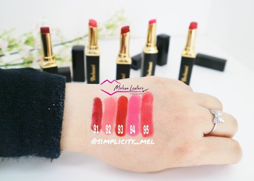 prubasari matte lipstick swatch no 91 - 95