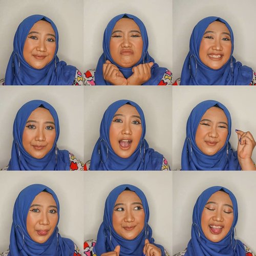 It's almost weekend! Tell me what are you ready for the weekend? 🤩😎🥂.#9x9 #9x9me #9grid #ClozetteID #selfie #hijab #facialexpressions #readyfortheweekend