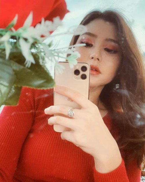 no rose without a thorn🌹.....#rose #photography #photooftheday #sky #skyphotography #mirrorselfie #clozetteid #iphone11pro #red