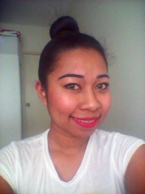 High bun,lipstick by #Forever21, softlenses by #desioeyes