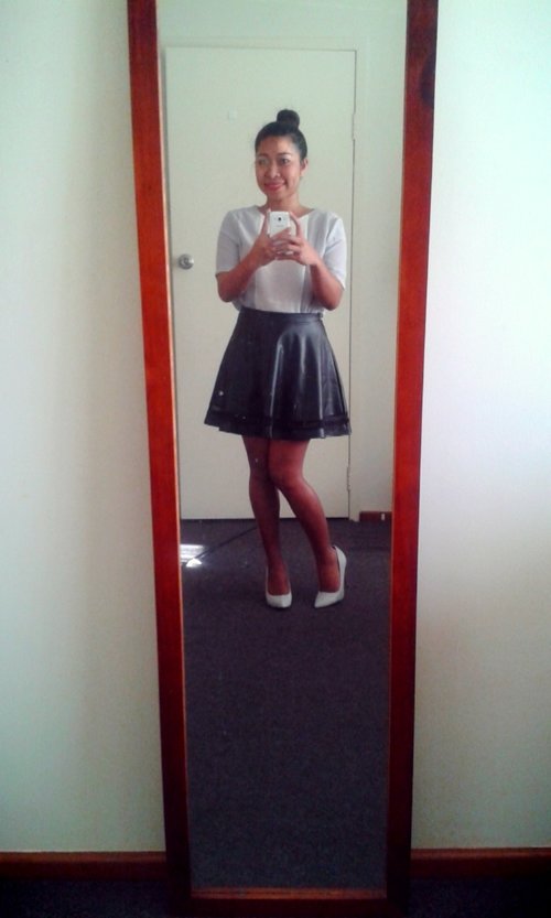 OOTD. Shirt and Skirt from #boohoo, Shoes from #Spurrshoes