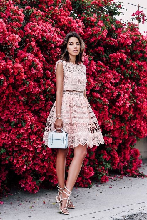 pretty pink lace dress