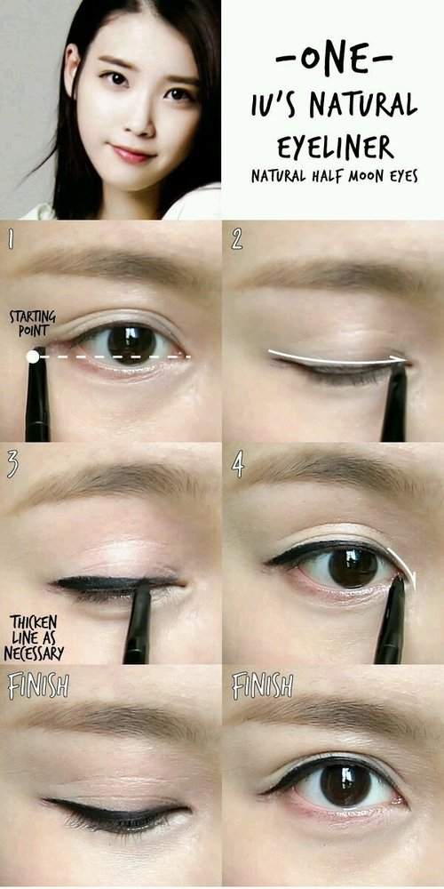 IU's natural eyeliner tutorial