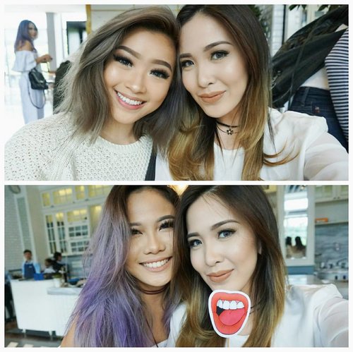 So happy to finally met these 2 gorgeous ladies at @volarecosmetics launch event earlier! Nice to meet you twooo @vinnagracia & @cindercella , selama ini ngefans doang 😍😍 .
.
#volarecosmetics