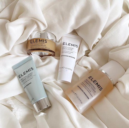 Finally it's time to do quick review on this UK skincare! Well, it's here already! @elemis_id -ProCollagen cleansing balm: Never like cleansinf balm before. But this one I approve. Not sticky, loving the aroma, and cleanse away most of dirt but for me I still need water at the end hehe. ProCollage Marine Cream:Anti aging cream that easy and fast to absorb on my skin. The aroma a tiny bit too strong for me but not a problem tho.Gentle Rose Exfoliator:I think this one my fave from this range. With tiny beads that scrub the dirt away, I feel like it really does cleanse and putt off my old skin. Bye bye! Rehydrating Ginseng Toner:It's good. The smell's fine, also feel refresh after using it, and easy on the skin. So I think it's okay for the sensitive skin. -#CelliSkinDayries #elemis #ClozetteID