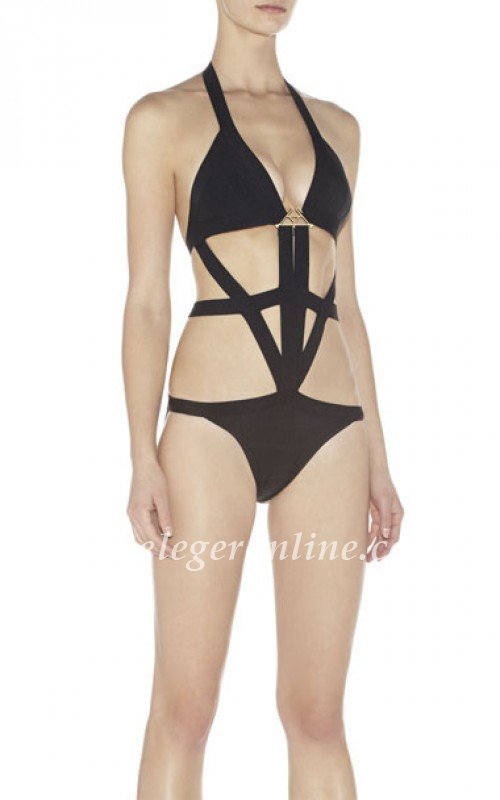  Herve Leger Black Sagan Hardware Detail V-neck Swimsuit
This sleek cutout one-piece will give you modern, goddess-like appeal.
V-neck. Sleeveless.
Thin shoulder straps. Bandage construction.
Cutouts at waist. Metallic-hardware embellishment at center front.
Polyester, Nylon, Spandex.
To maintain the beauty of your garment, please follow the care instructions on the attached label.
Imported.
Tags: Herve Leger Swimsuit ,V-neck Swimsuit